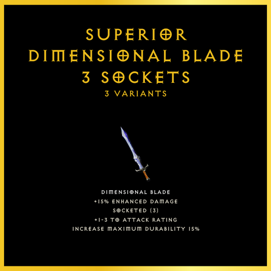 Superior Dimensional Blade & 3 Sockets