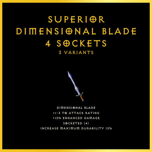 Superior Dimensional Blade & 4 Sockets
