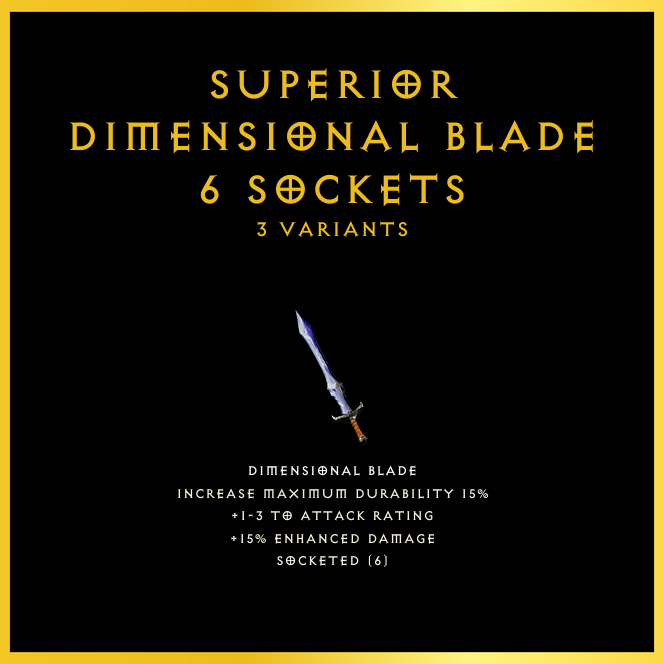 Superior Dimensional Blade & 6 Sockets