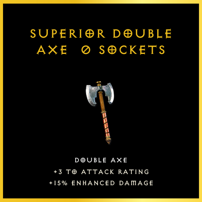 Superior Double Axe & 0 Sockets