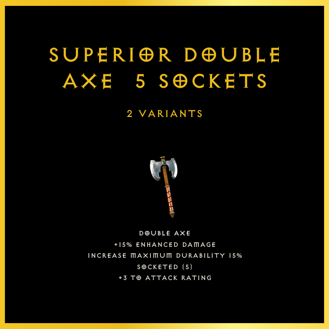 Superior Double Axe & 5 Sockets