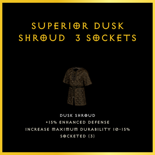 Superior Dusk Shroud & 3 Sockets