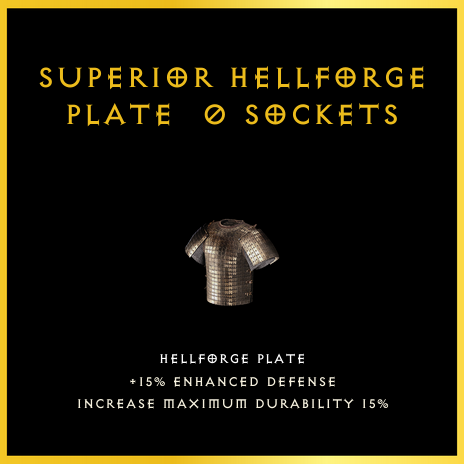 Superior Hellforge Plate & 0 Sockets
