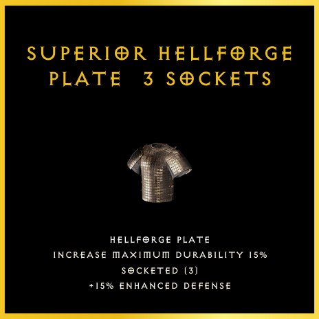 Superior Hellforge Plate & 3 Sockets