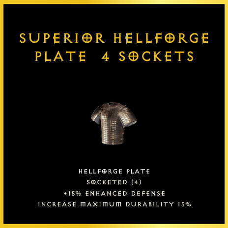 Superior Hellforge Plate & 4 Sockets