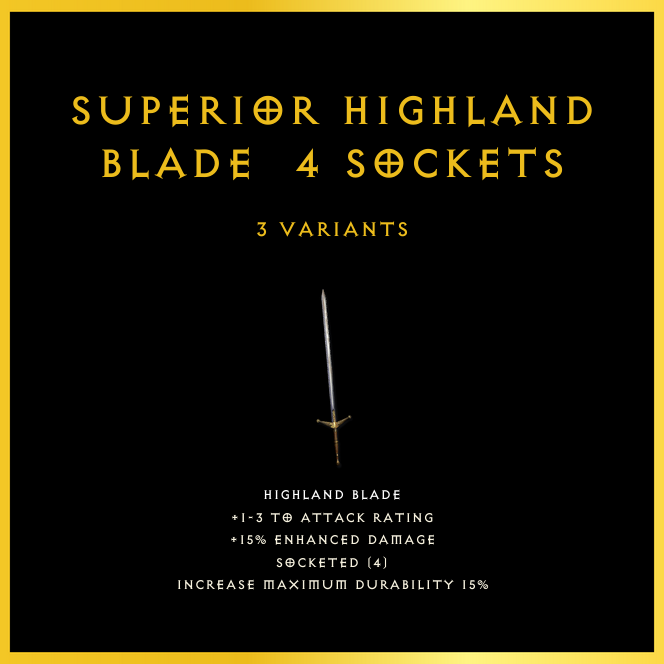 Superior Highland Blade & 4 Sockets
