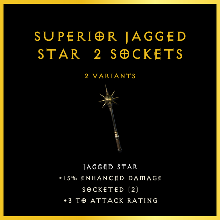 Superior Jagged Star & 2 Sockets