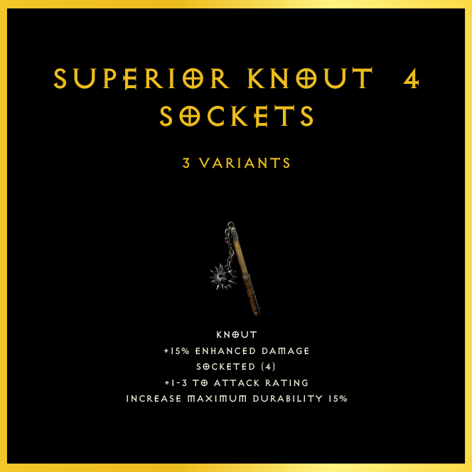 Superior Knout & 4 Sockets