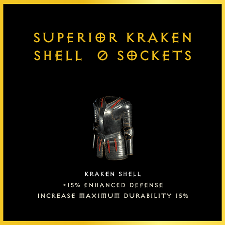 Superior Kraken Shell & 0 Sockets