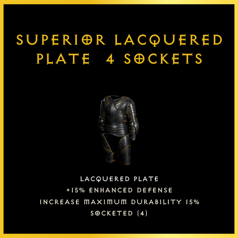 Superior Lacquered Plate & 4 Sockets