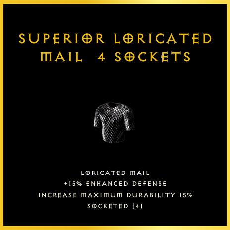 Superior Loricated Mail & 4 Sockets