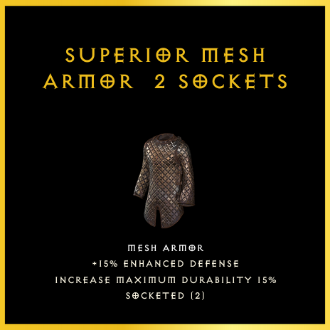 Superior Mesh Armor & 2 Sockets