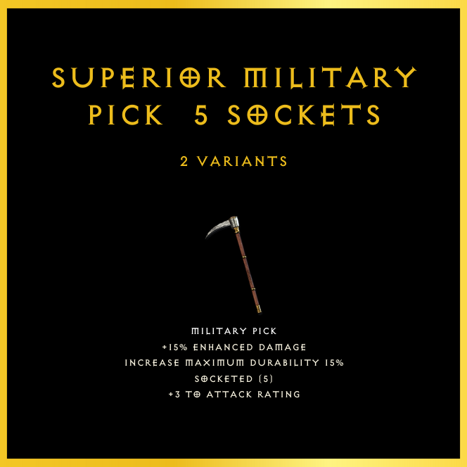 Superior Military Pick & 5 Sockets