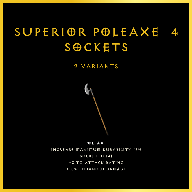 Superior Poleaxe & 4 Sockets