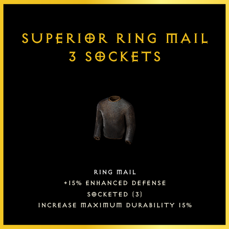 Superior Ring Mail & 3 Sockets