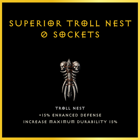 Superior Troll Nest & 0 Sockets