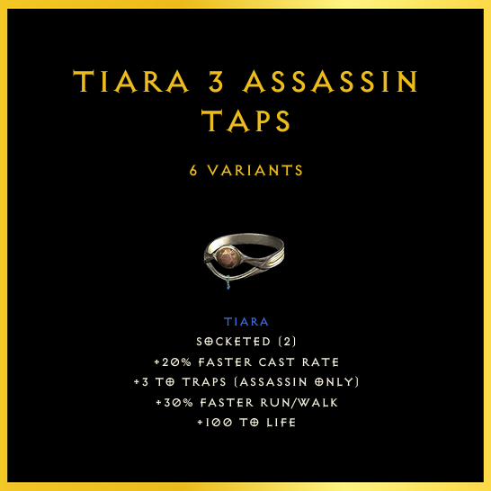 Tiara +3 Assassin Taps