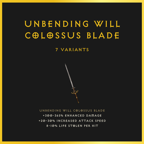 Unbending Will Colossus Blade