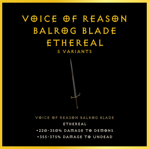 Voice Of Reason Balrog Blade & Ethereal